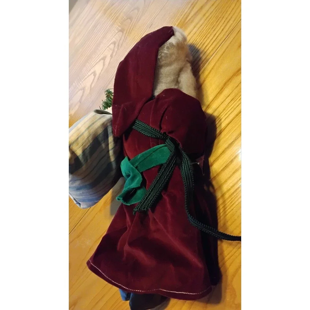 Rare Antique Santa Doll SPES NOSTRA DUES Button 